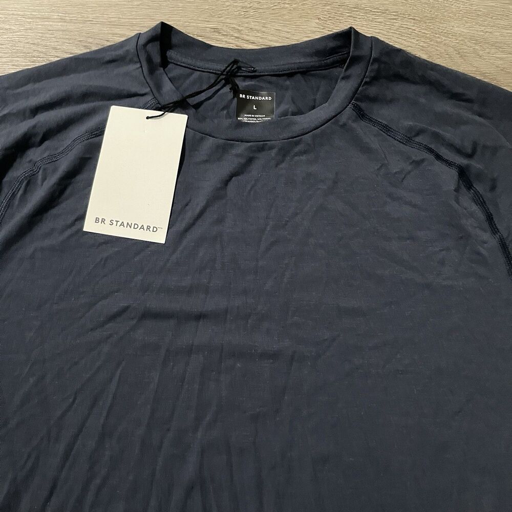 Banana Republic BR Standard T-Shirt Navy Blue Short Sleeve Mens Size Large NEW
